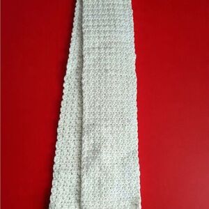 Handmade Cream Knit Scarf
